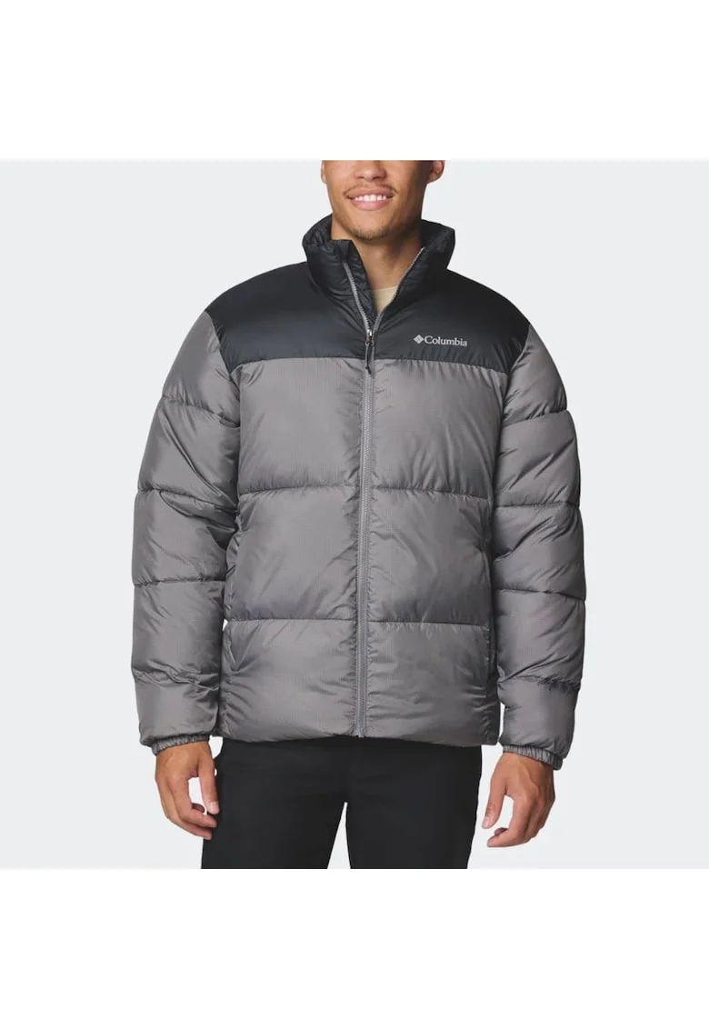 Jacheta sport  Puffect III, impermeabila, gri si negru, izolatie sintetica, 100% poliester,