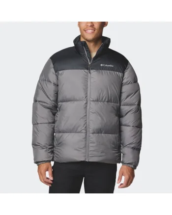 Jacheta sport  Puffect III, impermeabila, gri si negru, izolatie sintetica, 100% poliester,