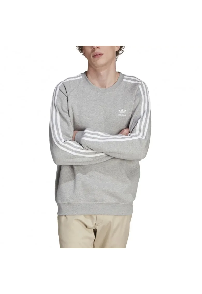 Bluza sport  Adicolor Classics 3-Stripes, gri, bumbac