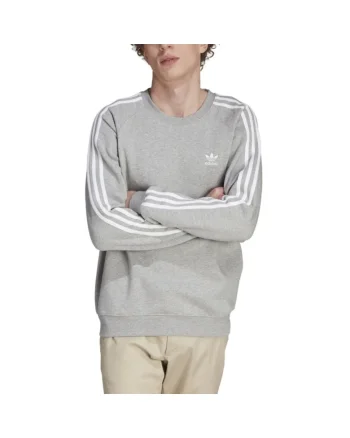 Bluza sport  Adicolor Classics 3-Stripes, gri, bumbac