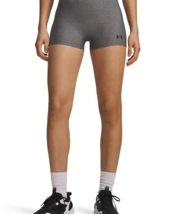 Colanti scurti cu banda logo in talie, pentru antrenament HeatGear, Negru/Gri inchis