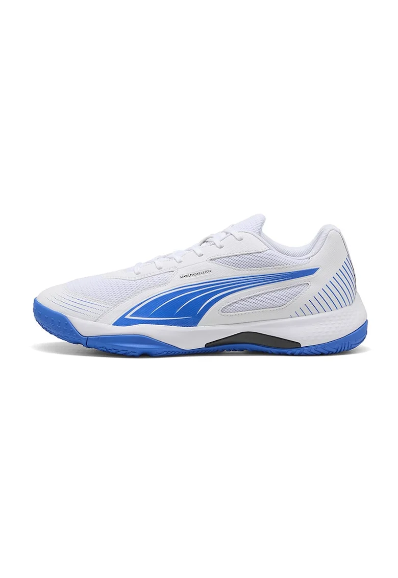Pantofi Solarflash III low-cut din plasa pentru handball, Albastru royal/Alb optic