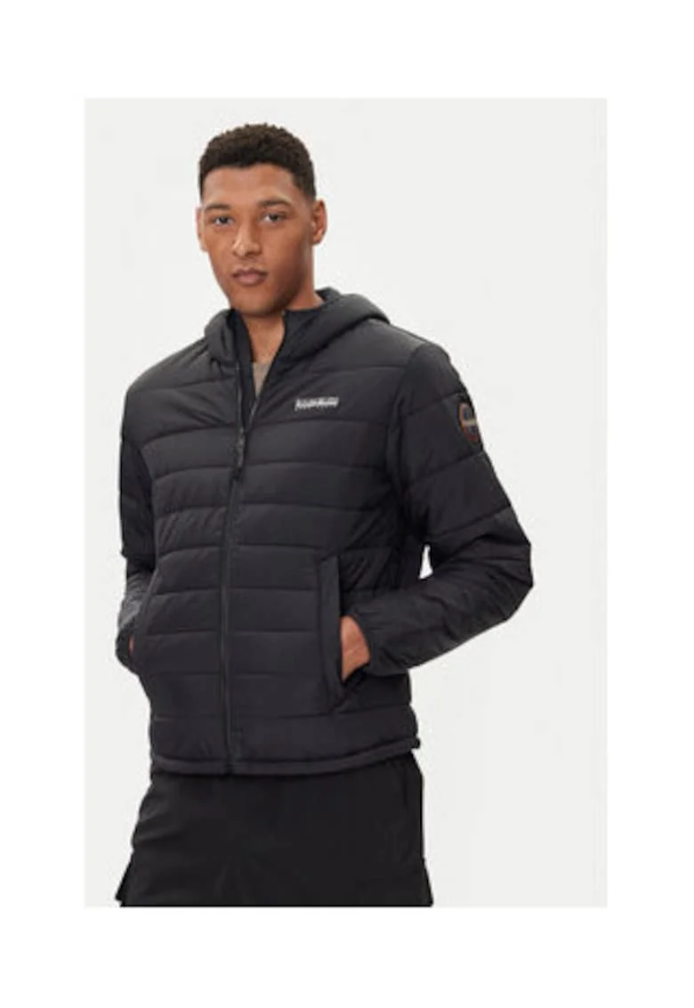 Geaca de iarna barbati,  sintetic, negru,