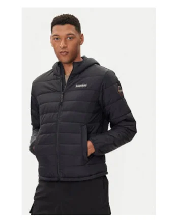 Geaca de iarna barbati,  sintetic, negru,