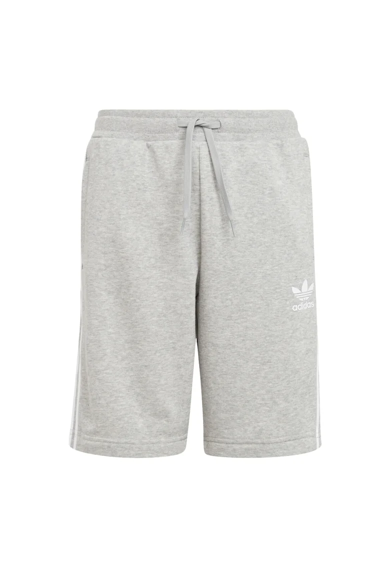 Pantaloni scurti sport  bumbac, gri, confortabili, cu dungi caracteristice