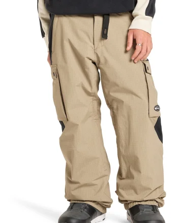 Pantaloni cargo pentru ski Snow Down, Negru/Bej