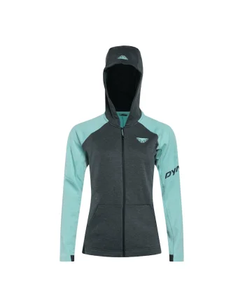 Hanorac sport pentru femei,  Poliester, Verde/Gri,