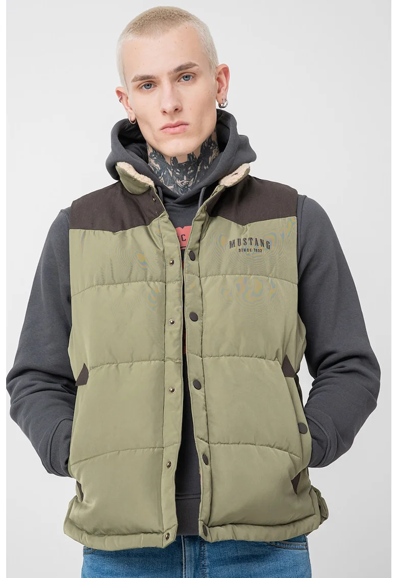 Jacheta cu capsa Dublin, Negru/Verde pal