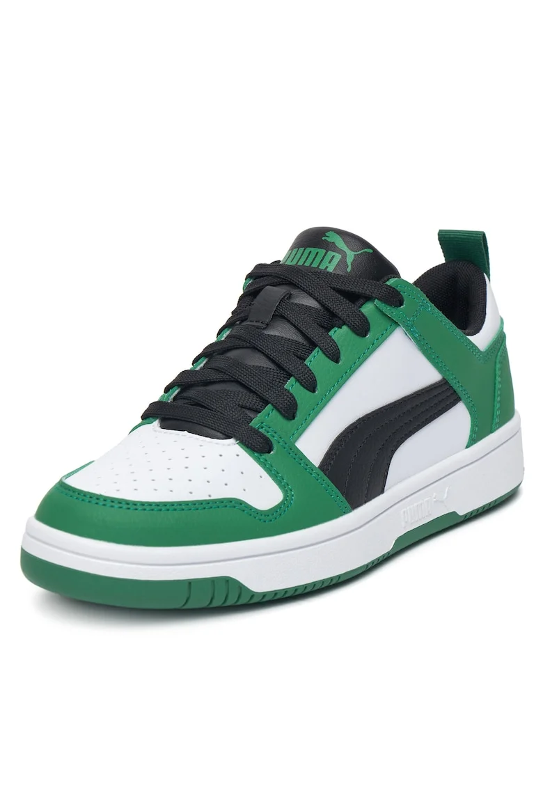 Pantofi sport copii,  adidasi, imitatie piele, verde