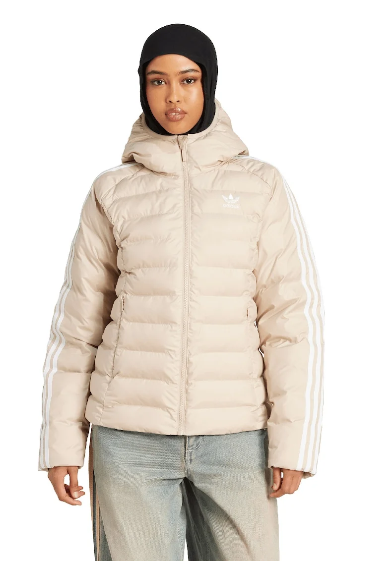 Geaca slim-fit cu vatelina Adicolor, Bej deschis