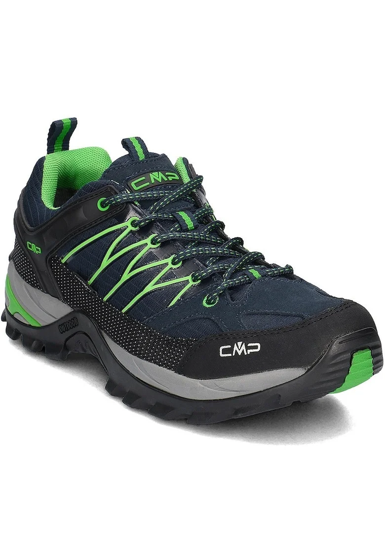 Pantofi sport barbati,  textil, negru/verde, Negru