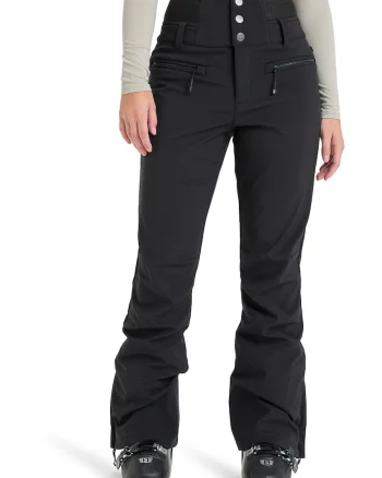 Pantaloni cu talie inalta pentru ski Rising, Negru