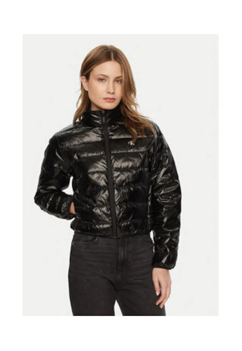 Geaca dama,  nylon reciclat, negru,
