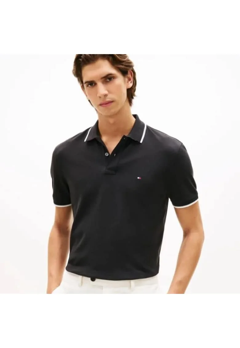 Tricou polo  PIQUE UNDERCOLLAR REG POLO-MW0MW42748-BDS
