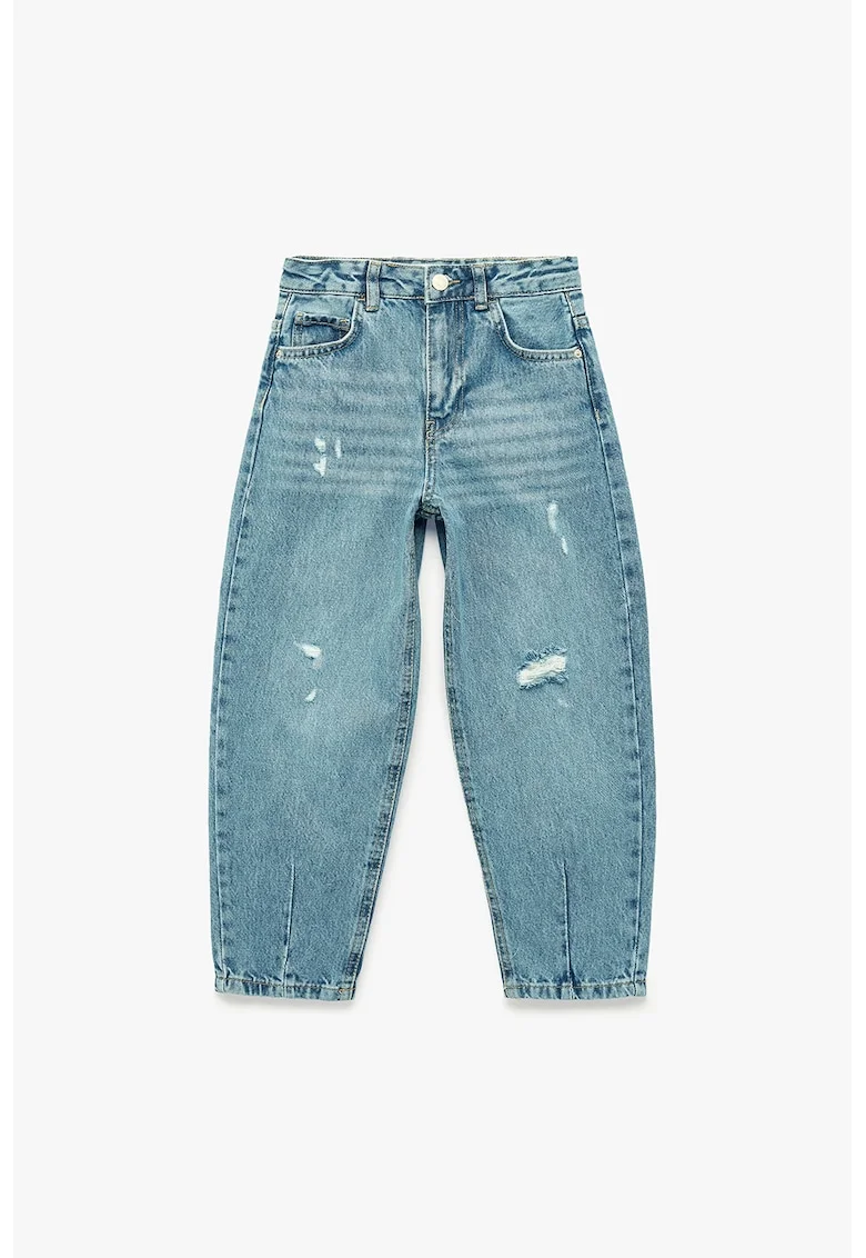 Bluza lejera cu talie inalta, Albastru deschis