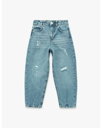 Bluza lejera cu talie inalta, Albastru deschis