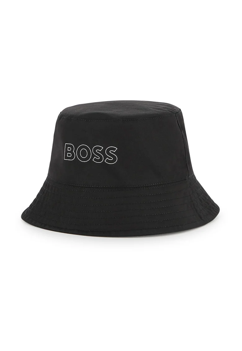 Plaraie bucket cu logo, Negru