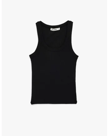 Top uni din bumbac si modal, Negru