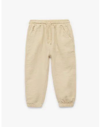 Pantaloni de trening cu snur si buzunare, Bej