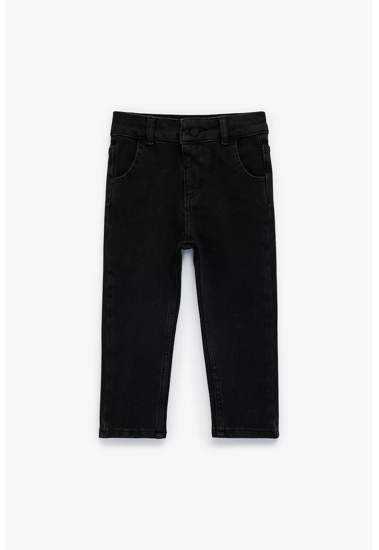 Blugi slim fit cu buzunare, Negru