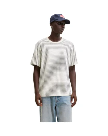 Tricou JACK &JONES Dover Striped 54327, Alb