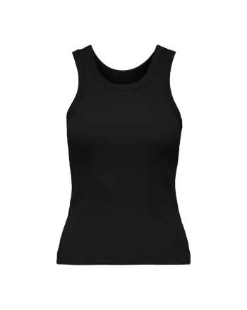 Top uni slim fit, Negru