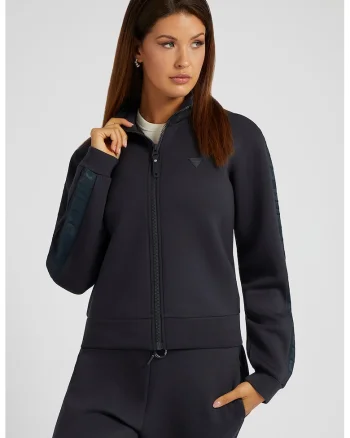Bluza cu fermoar pentru fitness, Bleumarin