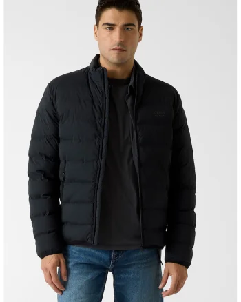 Geaca slim fit matlasata, Negru