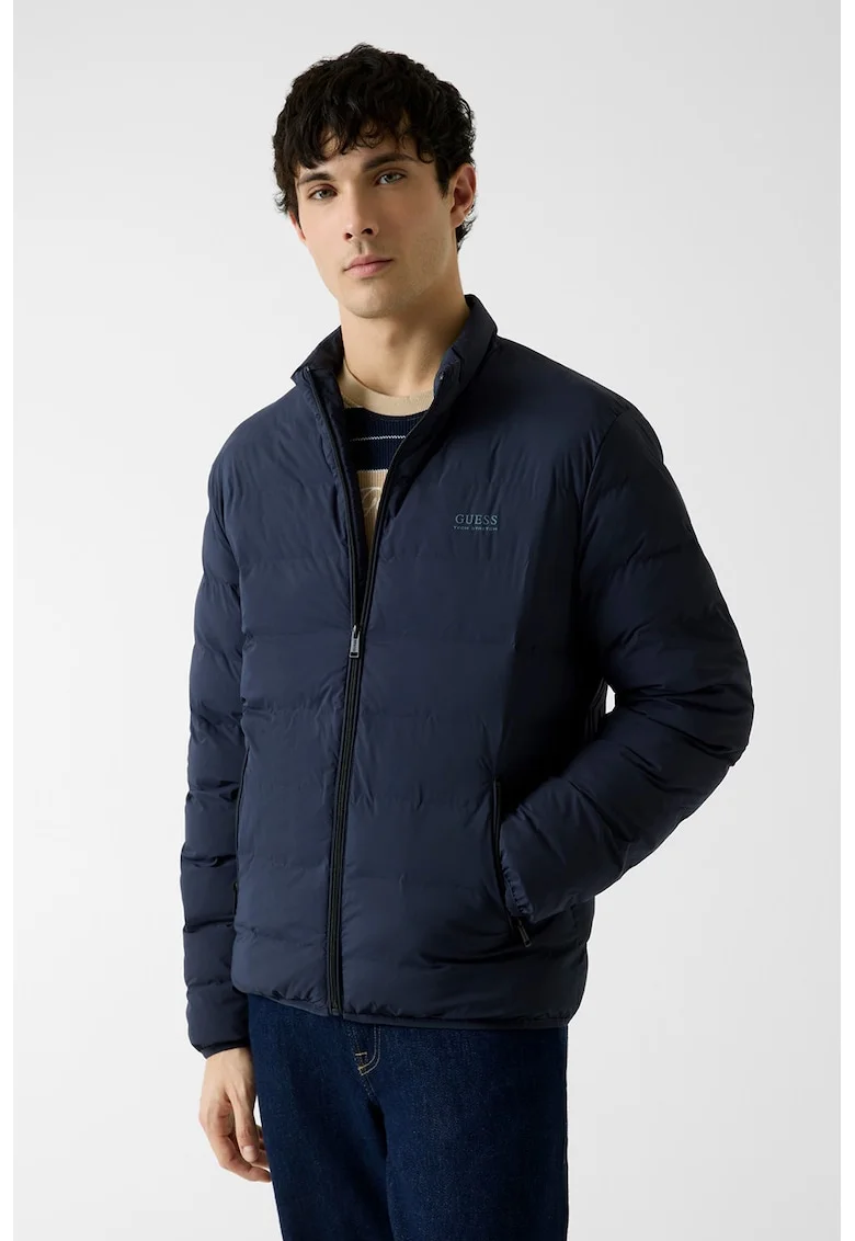 Geaca slim fit matlasata, Albastru ultramarin