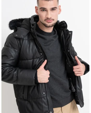 Geaca cu fermoar si buzunare, Negru stins