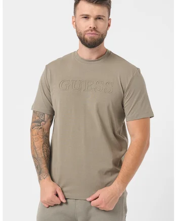 Tricou cu logo in relief, pentru antrenament, Kaki