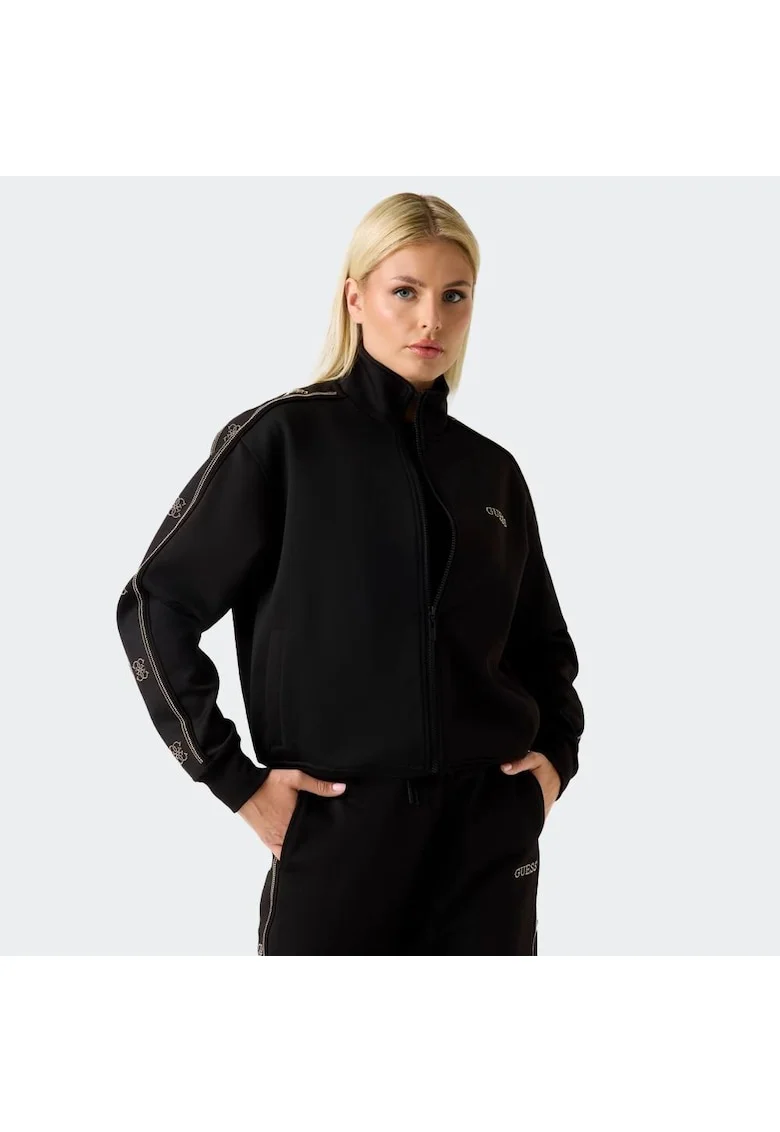 Jacheta sport dama  Octavia, neagra, marimea L, cu fermoar, maneci lungi