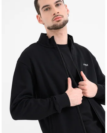 Bluza de trening cu fermoar pentru antrenament, Negru