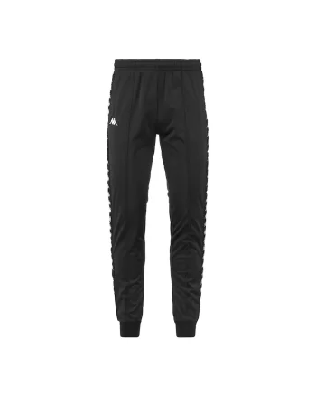 Pantaloni sport cu banda logo laterala si slituri cu fermoar la glezna,  222 Banda Rastoria Slim, Negru