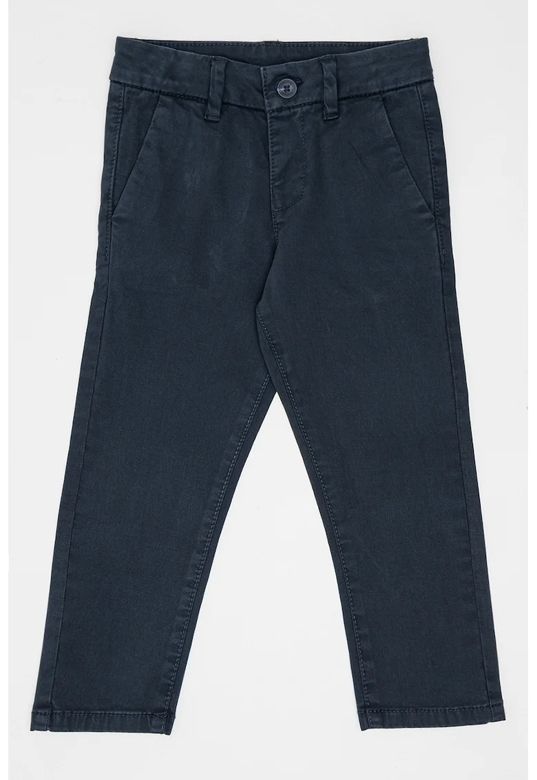 Pantaloni chino cu talie medie, Bleumarin
