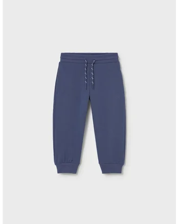 Pantaloni de trening din amestec de bumbac cu snur, Albastru indigo/Bleumarin