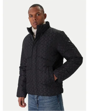 Geaca de iarna barbati  negru, material rezistentdwqf, Negru