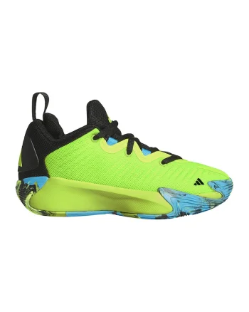 Pantofi Initiation J pentru baschet, Negru/Verde lime