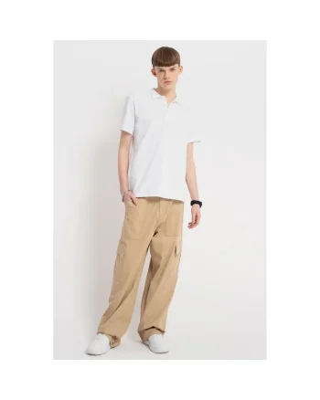 Pantaloni cargo cu croiala dreapta si ampla