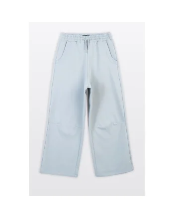 Pantaloni de trening cu croiala ampla si snur