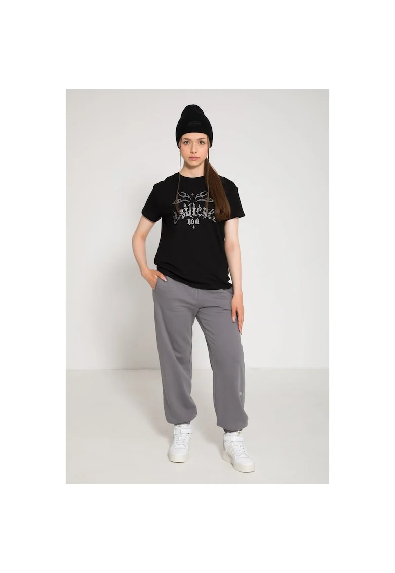 Pantaloni de trening cu imprimeu si buzunare