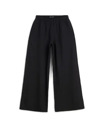 Pantaloni de trening cu talie medie din bumbac uni