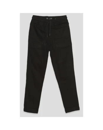 Pantaloni din amestec de bumbac cu talie elastica
