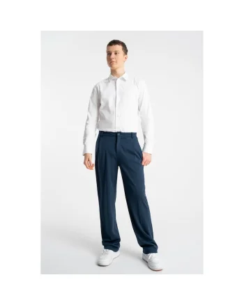 Pantaloni cu croiala dreapta si pense