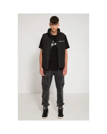Blugi cargo cu aspect decolorat,