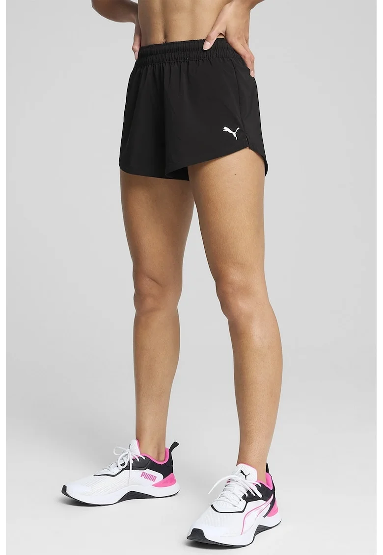 Pantaloni scurti cu logo pentru fitness Essentials 3, Negru