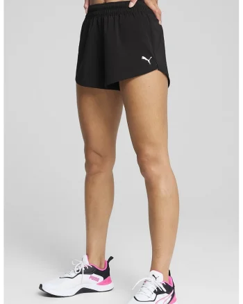 Pantaloni scurti cu logo pentru fitness Essentials 3, Negru