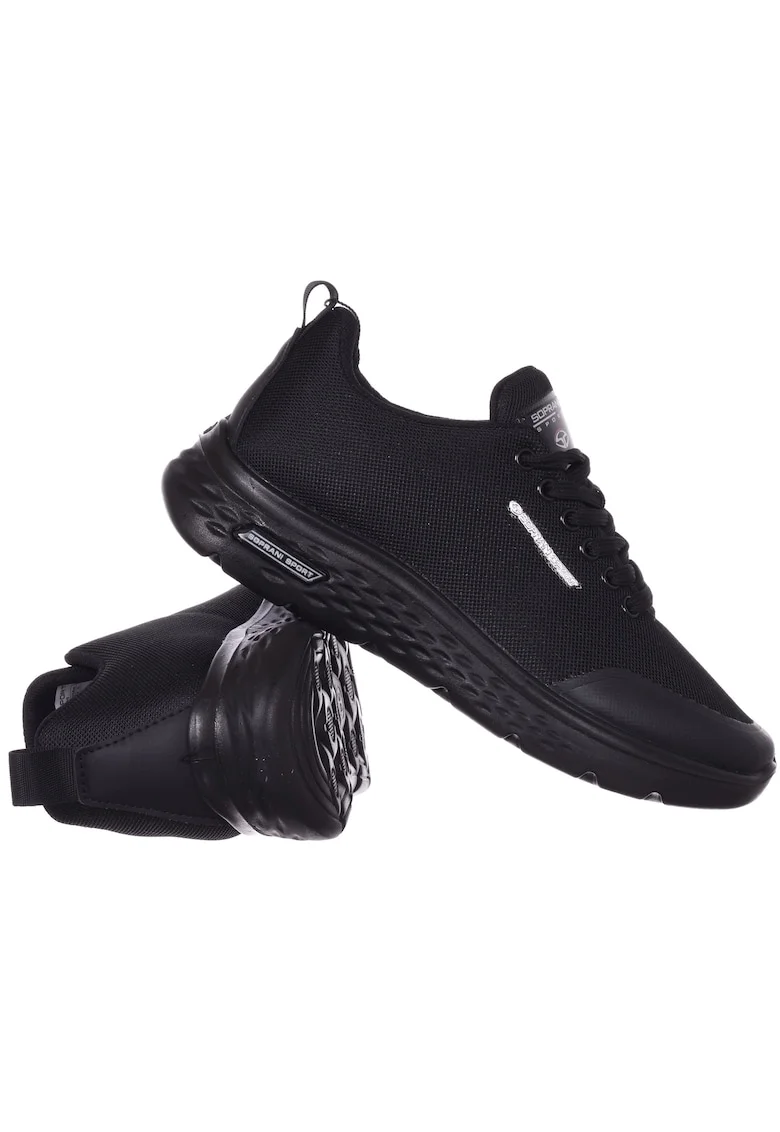Pantofi sport dama,  Poppins material textil, Negru