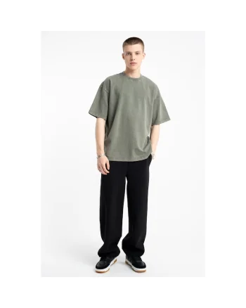 Pantaloni cu talie ajustabila, Negru