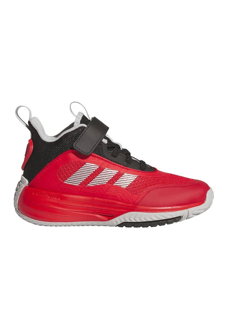 Pantofi cu velcro Ownthegame pentru baschet, Negru/Gri/Rosu vermillion